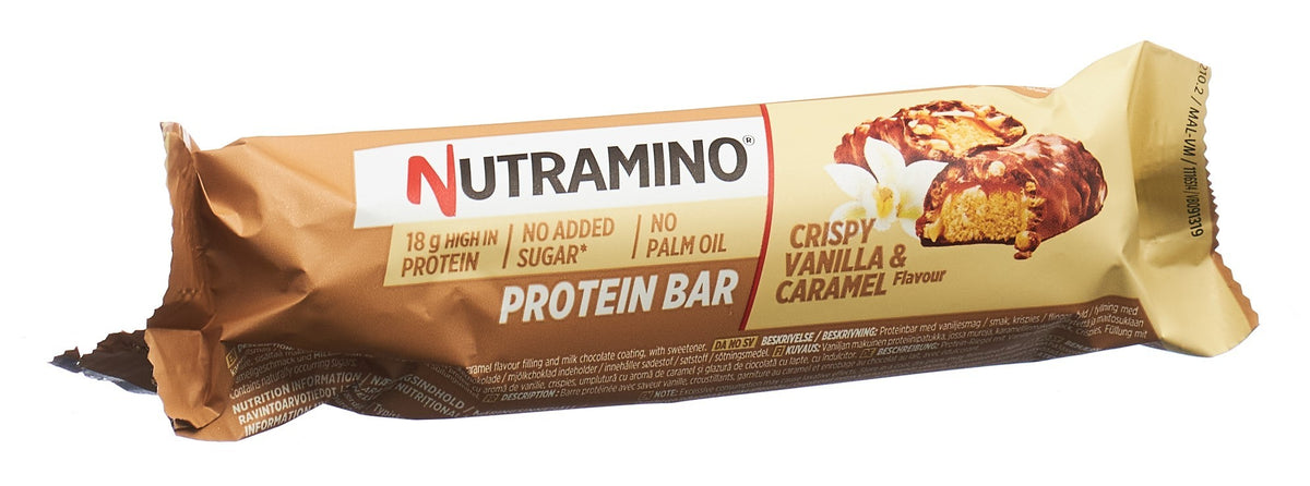 NUTRAMINO Crispy Proteinbar Vanilla & Caramel (55g)