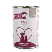 Herrmann’s Pferd Reinfleisch, Nassfutter für Hunde und Katzen (400g)