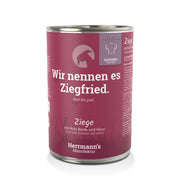 Herrmann’s Ziege mit roter Beete und Hirse, Nassfutter für Hunde (400g)
