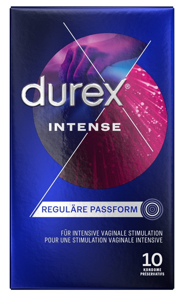 Durex Intense Orgasmic Präservativ, gerippt und genoppt (10 Stk)