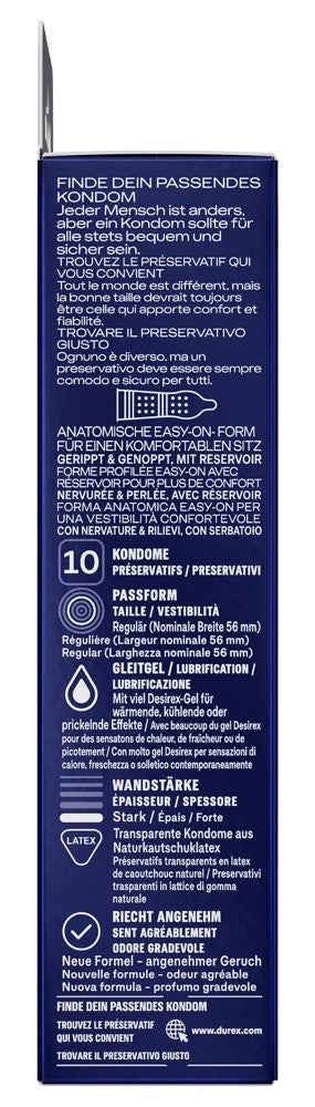 Durex Intense Orgasmic Präservativ, gerippt und genoppt (10 Stk)