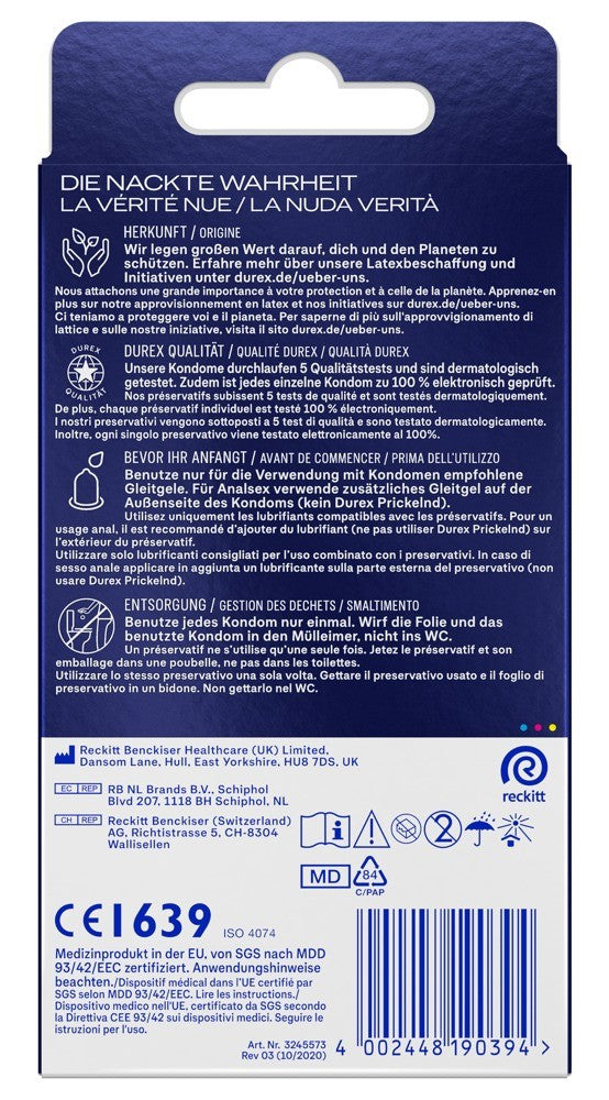 Durex Intense Orgasmic Präservativ, gerippte und genoppt (22 Stk)