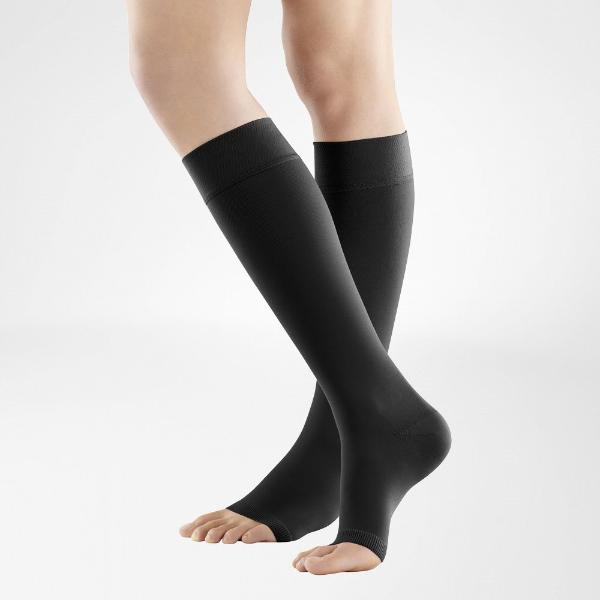 VenoTrain soft AD CCL2 size L p/l open toe black grip band 3cm (1 pair)
