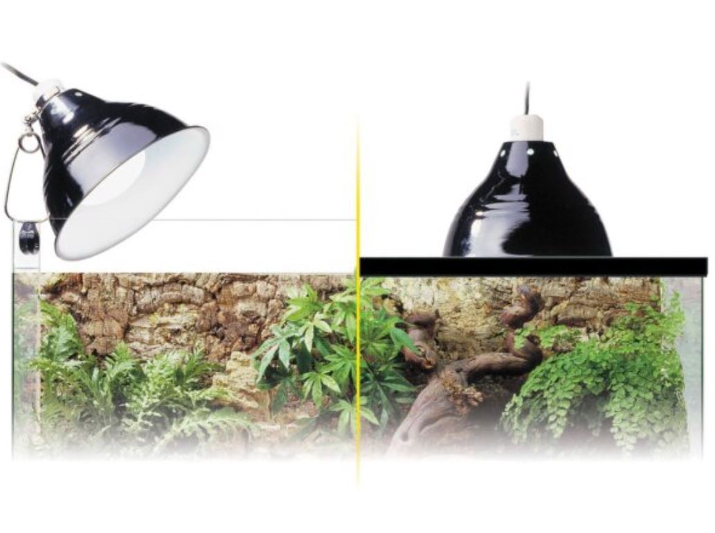 Exo Terra Terrarium Porzellan​-​Klemmlampe und Leuchtreflektor 100W, S, 14x17x14 cm (1 Stk)