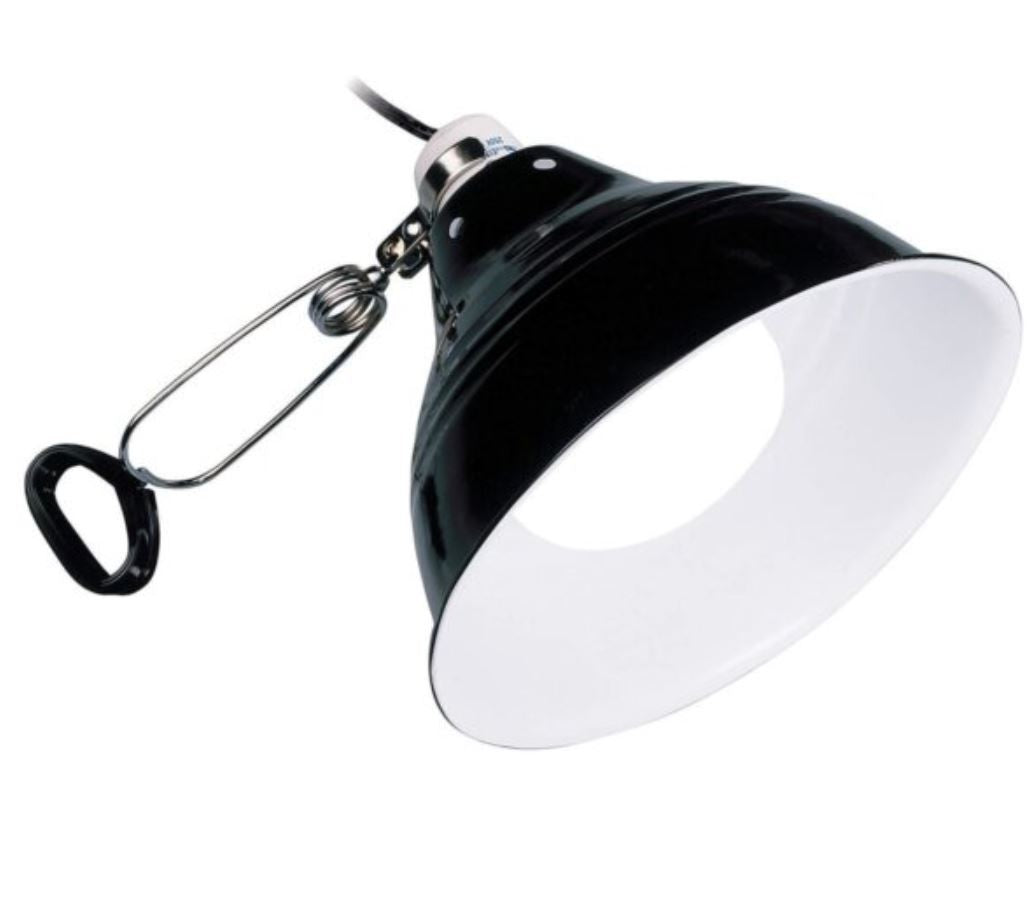 Exo Terra Terrarium Porzellan​-​Klemmlampe und Leuchtreflektor 100W, S, 14x17x14 cm (1 Stk)