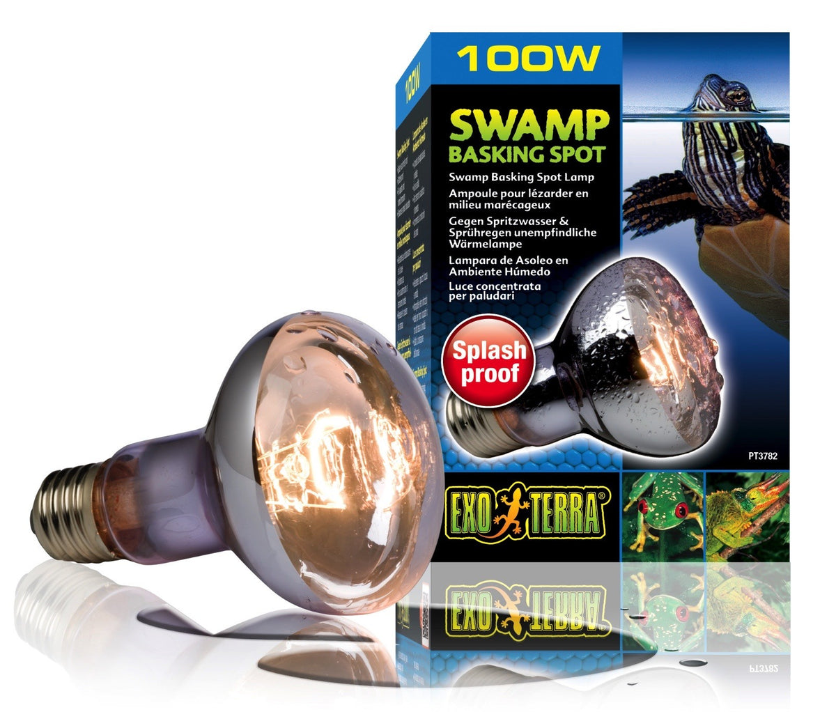 Exo Terra Swamp Basking Spot gegen Spritzwasser und Sprühregen unempfindliche Wärmelampe 100W (1 Stk)