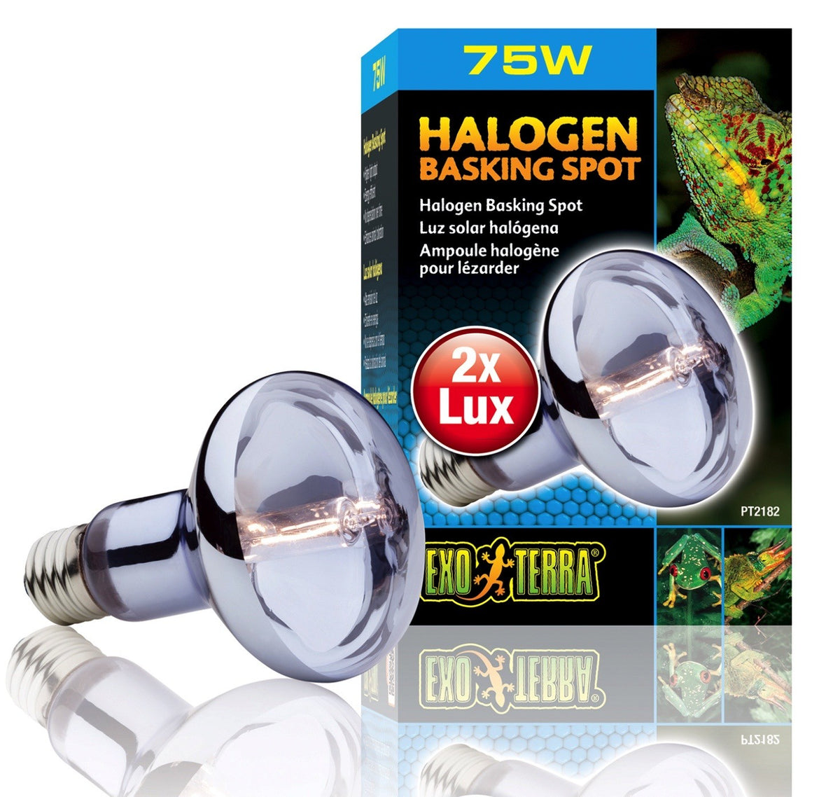 Exo Terra Halogen Basking Spot energieeffiziente Breitspektrum​-​Glühbirne 75W (1 Stk)