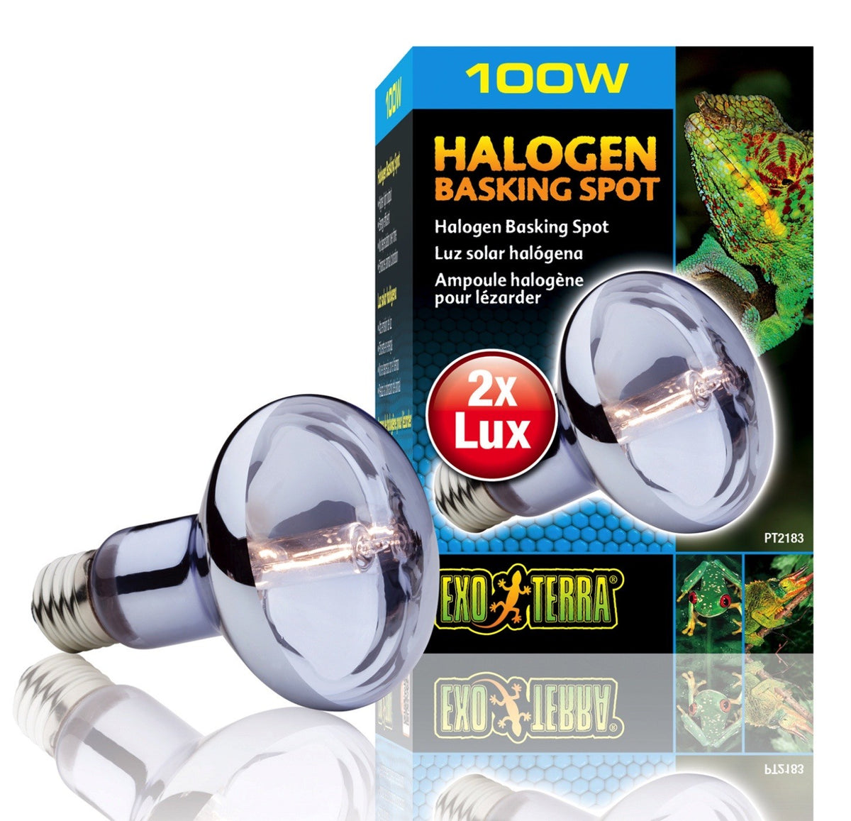 Exo Terra Halogen Basking Spot energieeffiziente Breitspektrum​-​Glühbirne 100W (1 Stk)
