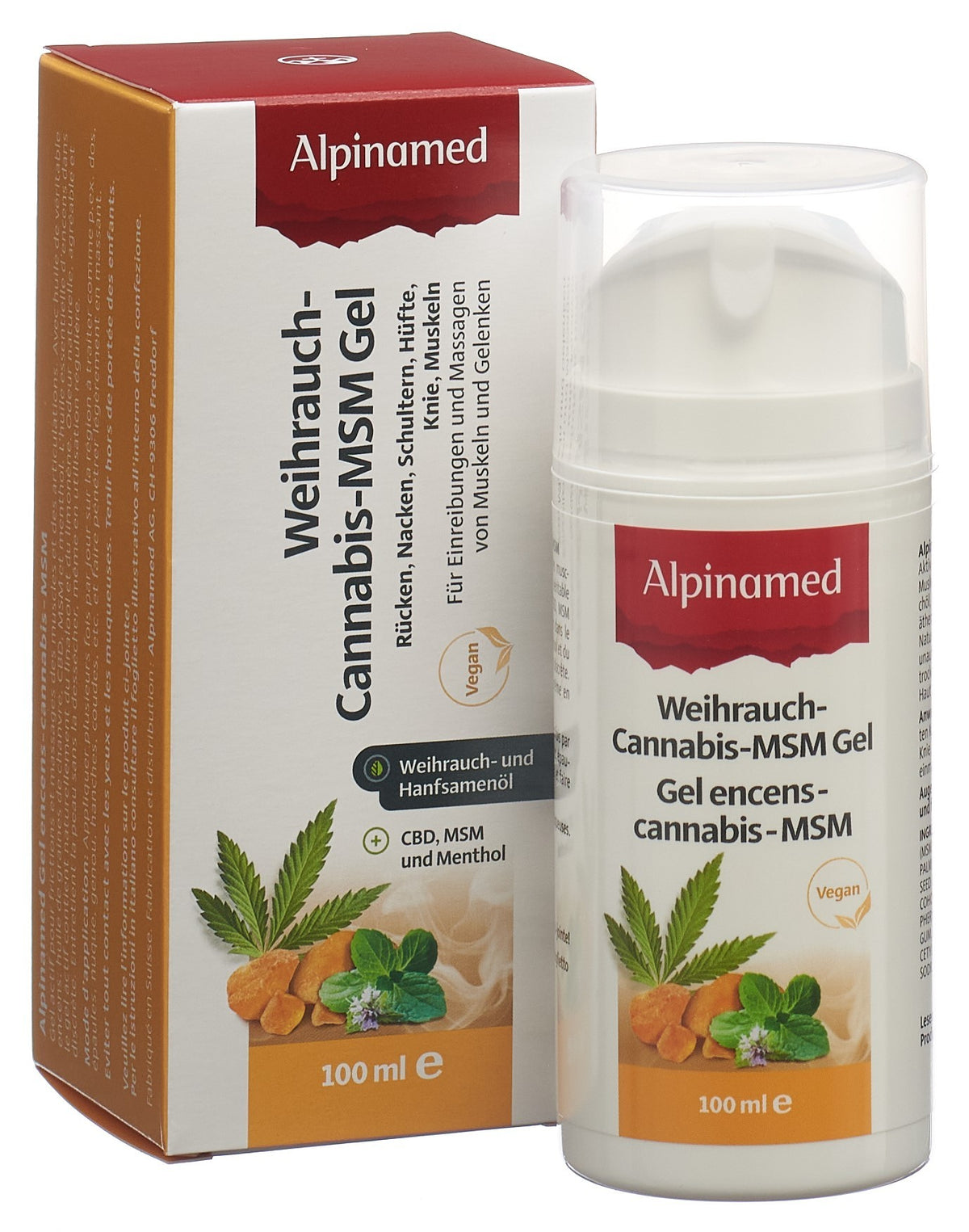 Alpinamed Weihrauch Cannabis MSM Gel Dispenser (100ml)