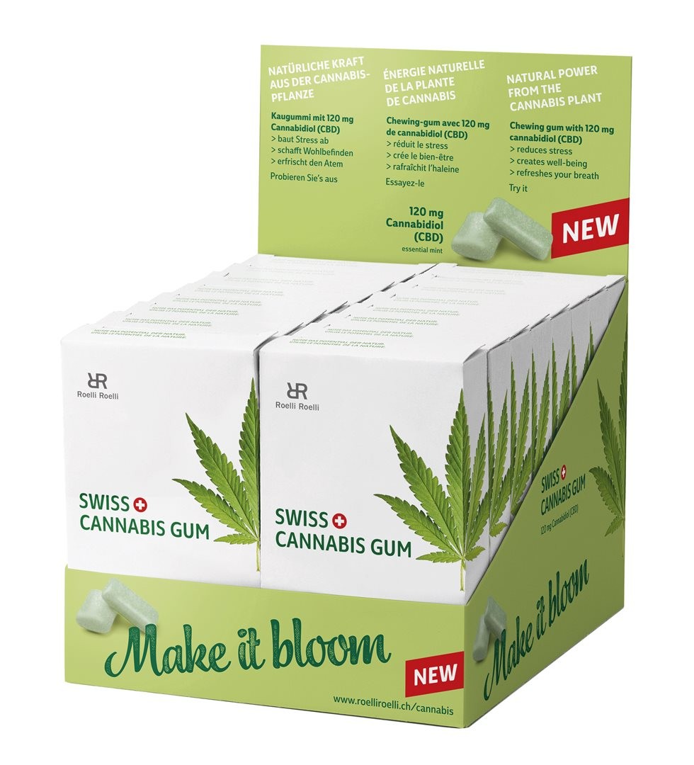 Swiss Cannabis Gum 120mg Mint (16x24 Stk)