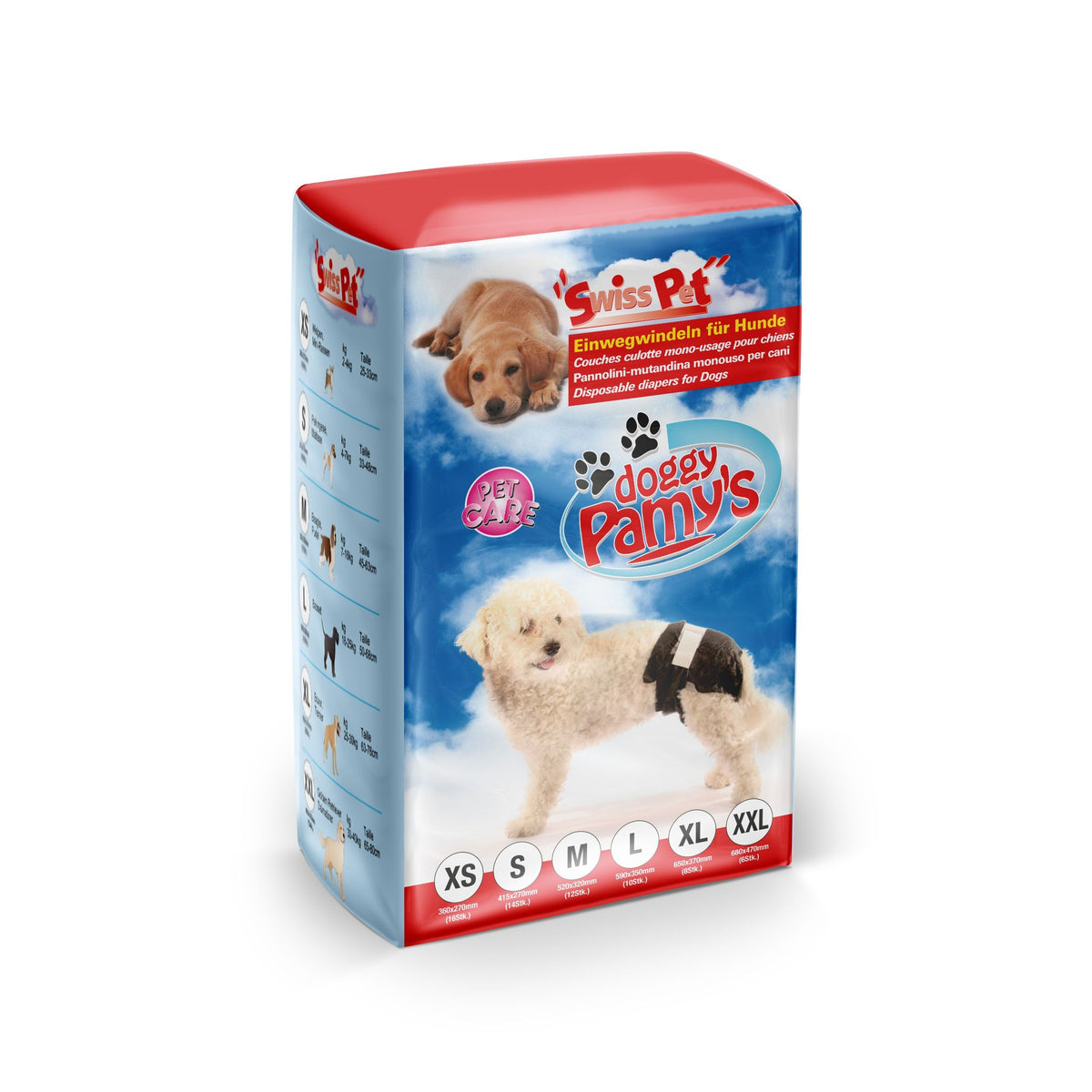 Swisspet Einwegwindeln Doggy Pamys Grösse M, 7-16kg (13 Stk)