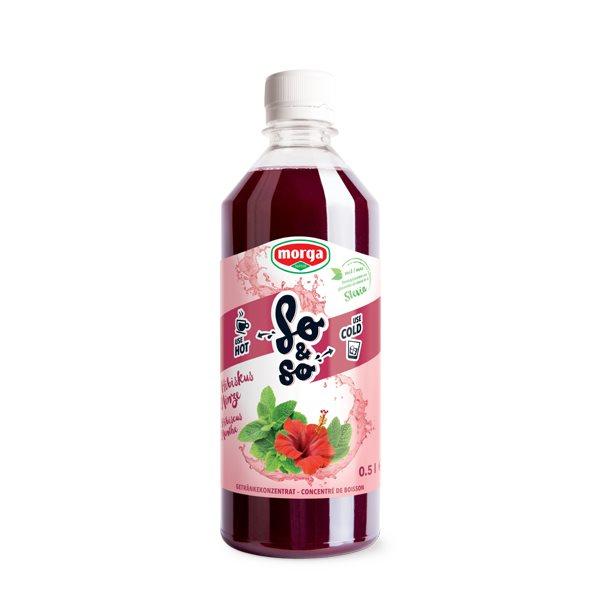 MORGA so&so Hibiscus Mint Drink Concentrate with Stevia (500ml)