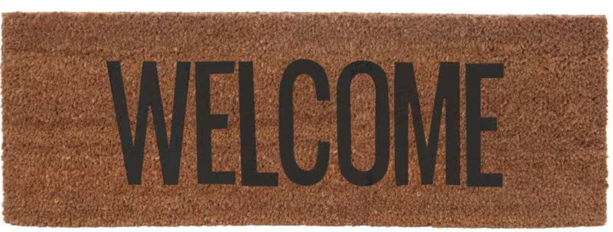 Present Time Fussmatte Welcome, Braun/Weiss, 75cmx26cm (1 Stk)