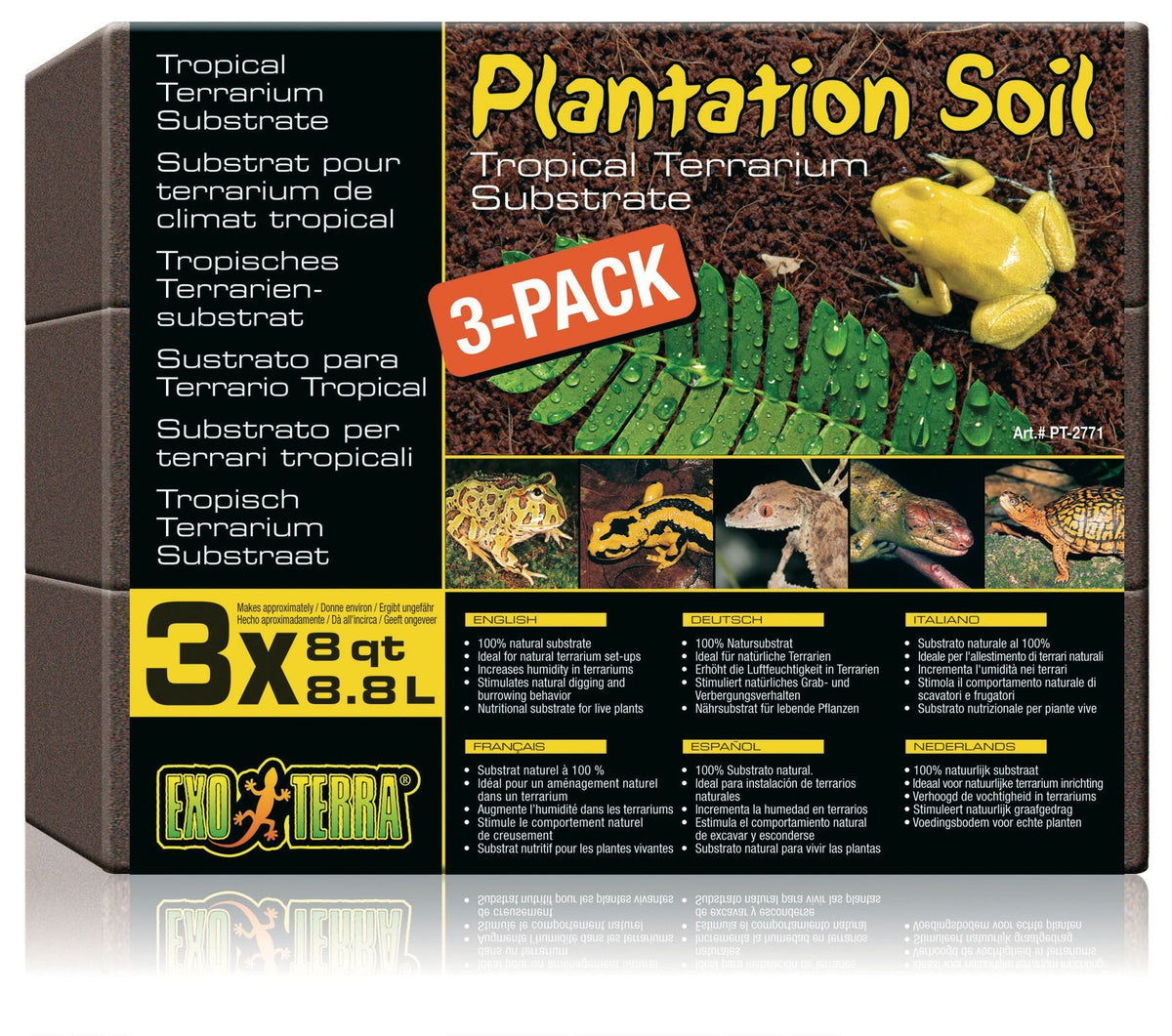 Exo Terra Plantation Soil 3er-Pack (3x8.8 Liter)