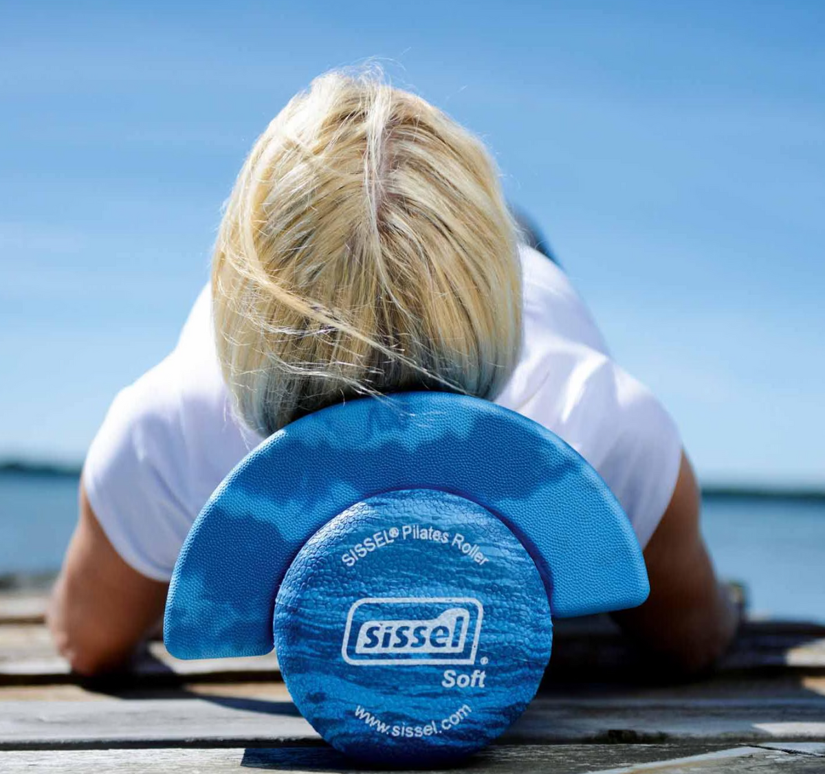 Sissel Pilates Roller, Head Align Dynamic, Blau-marmoriert (1 Stk)