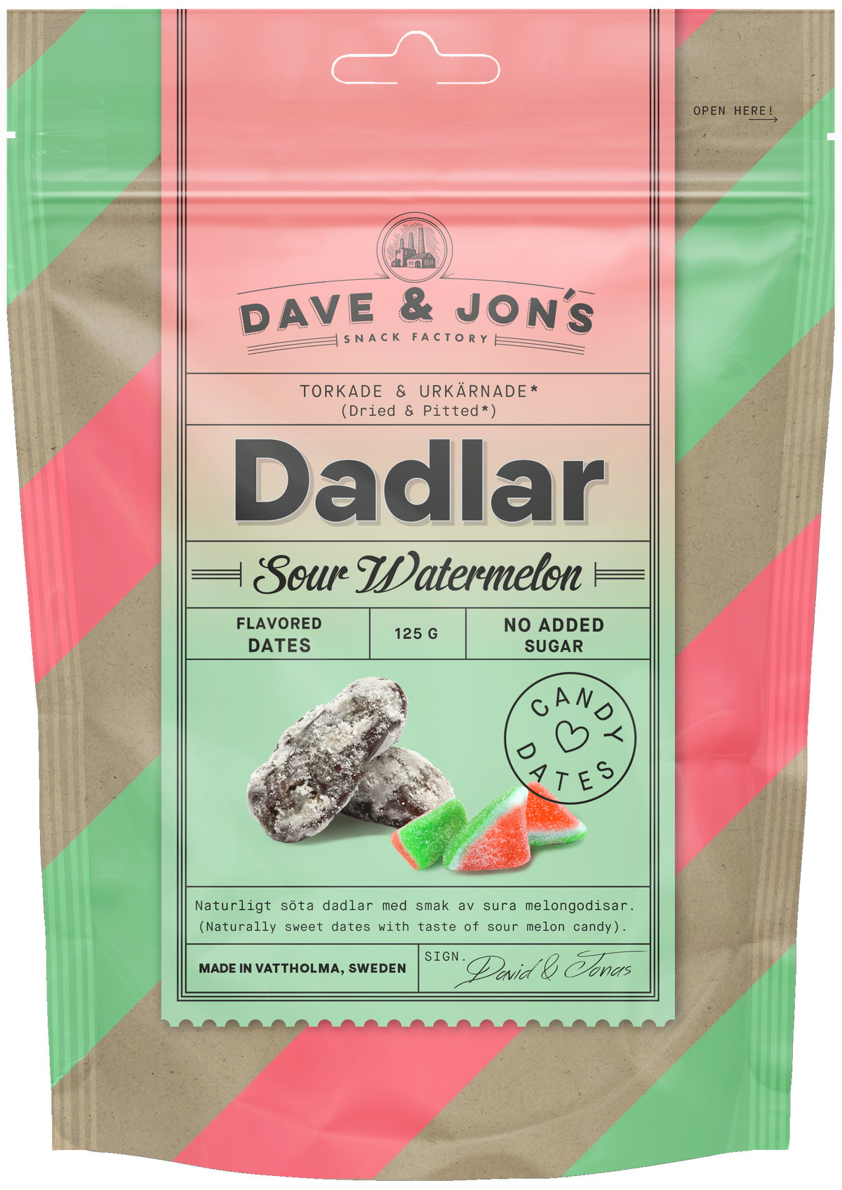 Dave & Jon's Datteln Sour Watermelon (125g)