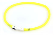 Swisspet Universal-Leuchthalsband gelb mit USB, 15-70cm (1 Stk)