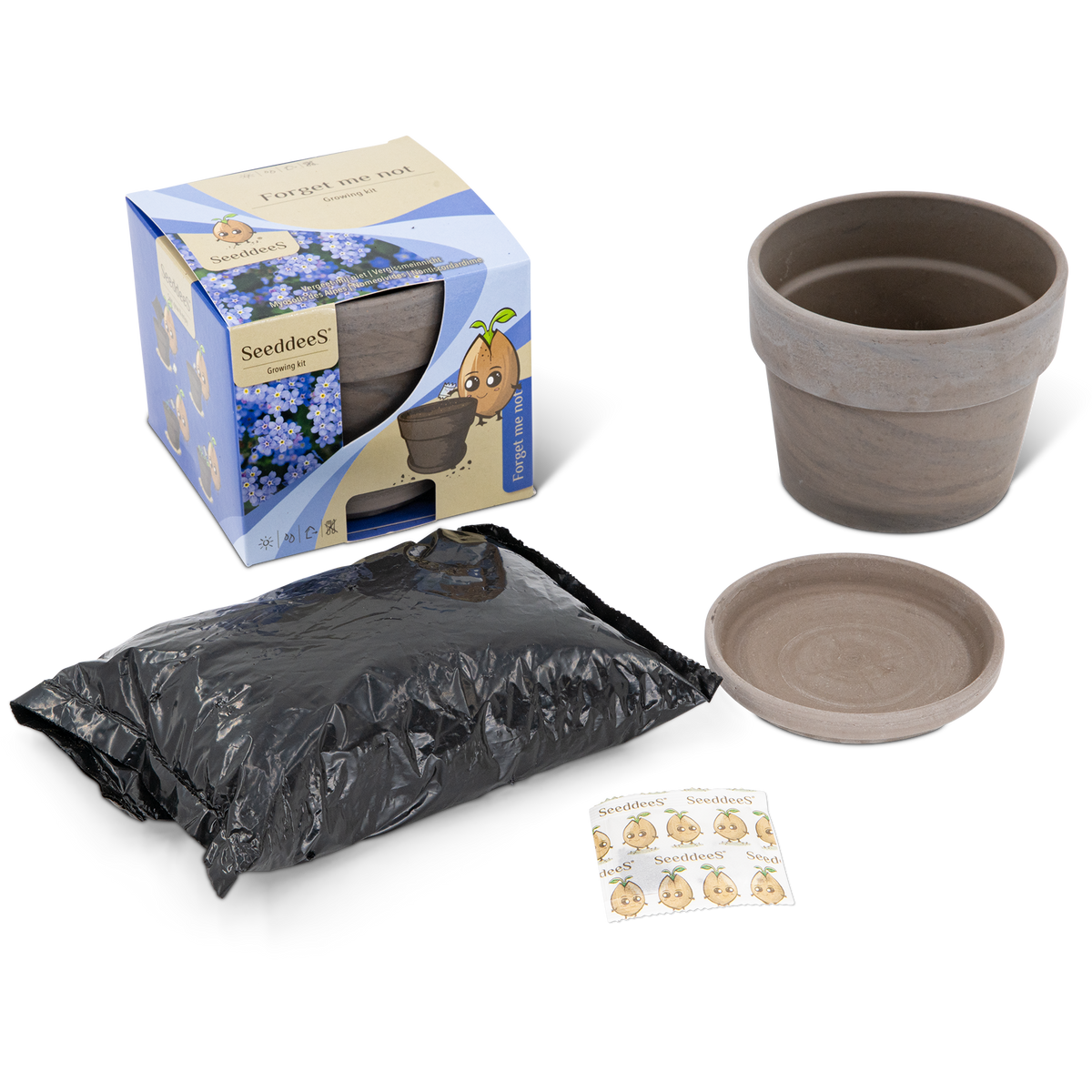 Wyss Garten Basalttopf-Set, Vergissmeinnicht (3-teilig)