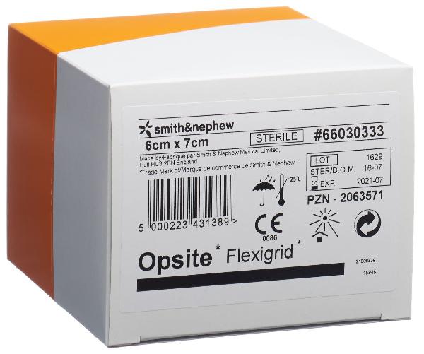 OPSITE FLEXIGRID sterile Film Dressing 6cmx7cm (6x5 pcs)