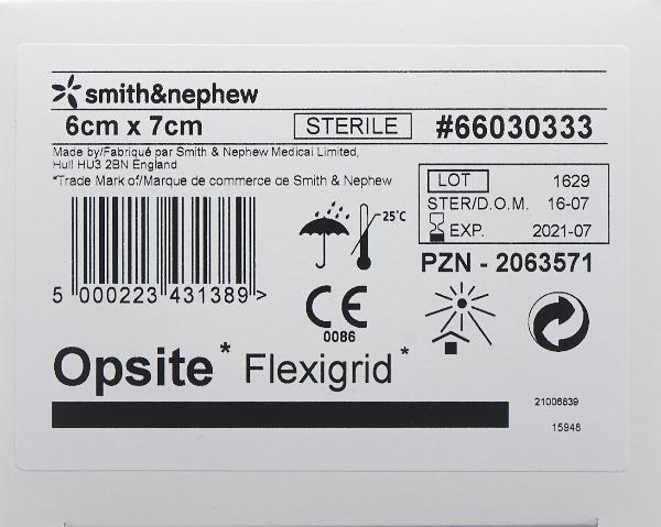 OPSITE FLEXIGRID sterile Film Dressing 6cmx7cm (6x5 pcs)
