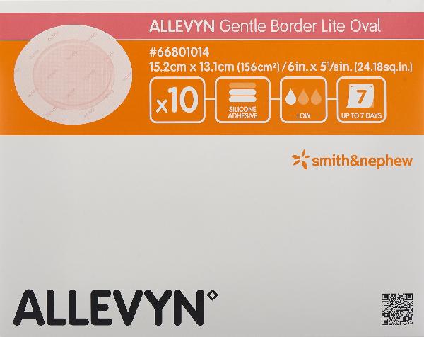 Allevyn Gentle Border Lite Oval 15.2x13.1cm (10 pcs)