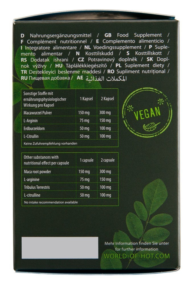 HOT Pure Moringa + Maca Man Power Kapseln (60 Stk)