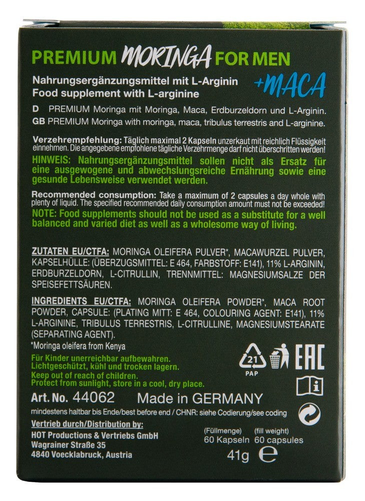 HOT Pure Moringa + Maca Man Power Kapseln (60 Stk)