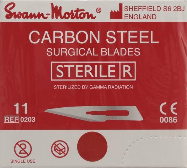 Swann-Morton Lames de scalpel Fig. 11 stériles (100 pces)