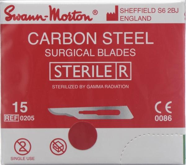 Swann-Morton Lames de scalpel Fig. 15 stériles (100 pces)