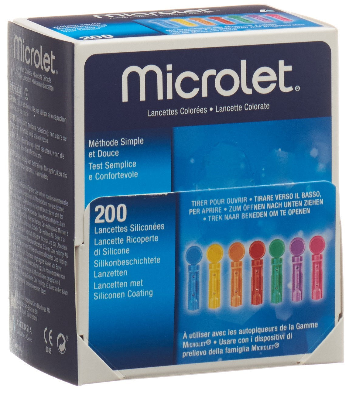 Microlet Lanzetten farbig (200 Stk)