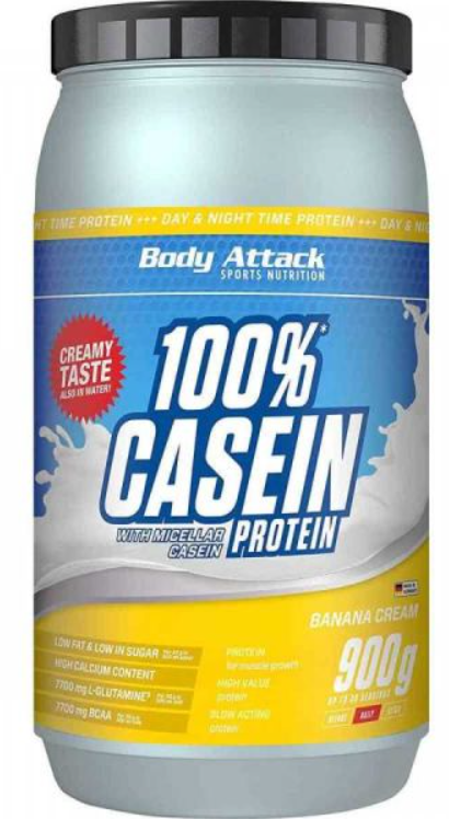 Body Attack 100% Casein Protein Banana Cream (900g)