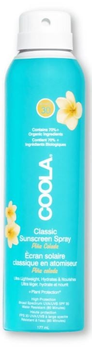 Coola Classic Body Organic Sunscreen Spray SPF30 Pina Colada (177ml)