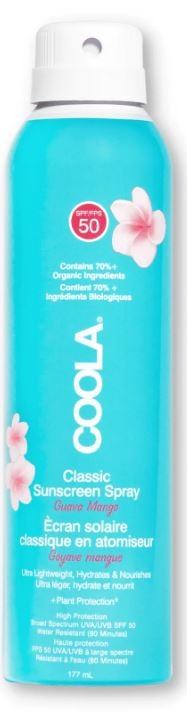 Coola Classic Body Organic Sunscreen Spray SPF50 Guava Mango (177ml)
