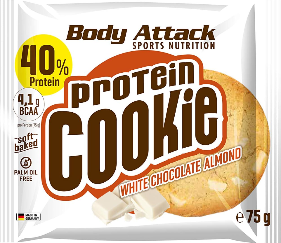 Body Attack Protein Cookie White Chocolate Almond (75g)