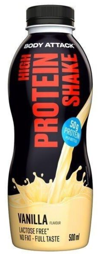 Body Attack High Protein Shake Vanilla (500ml)