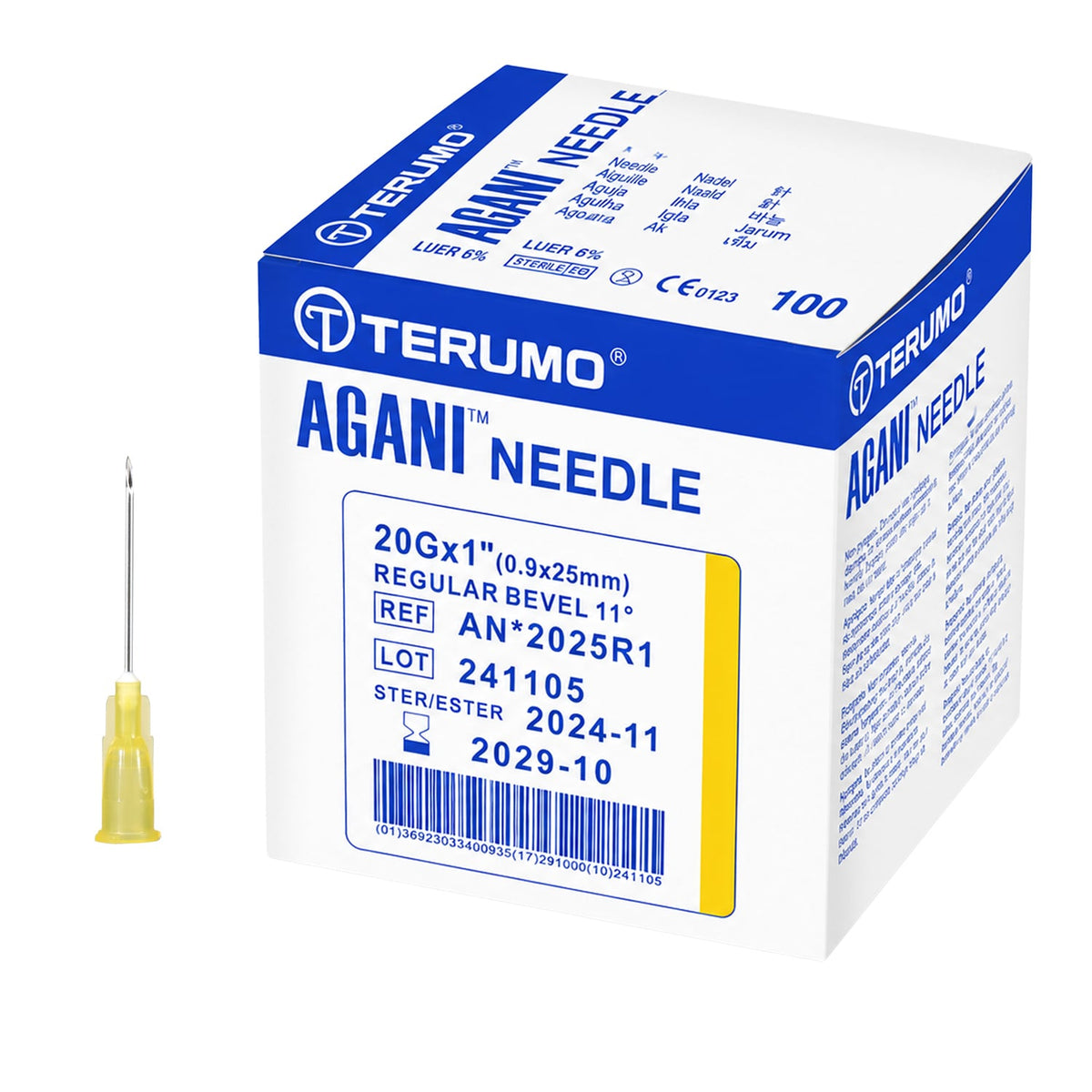 TERUMO Agani Einmalkanüle 20G 0.9 x 25mm gelb (100 Stk)