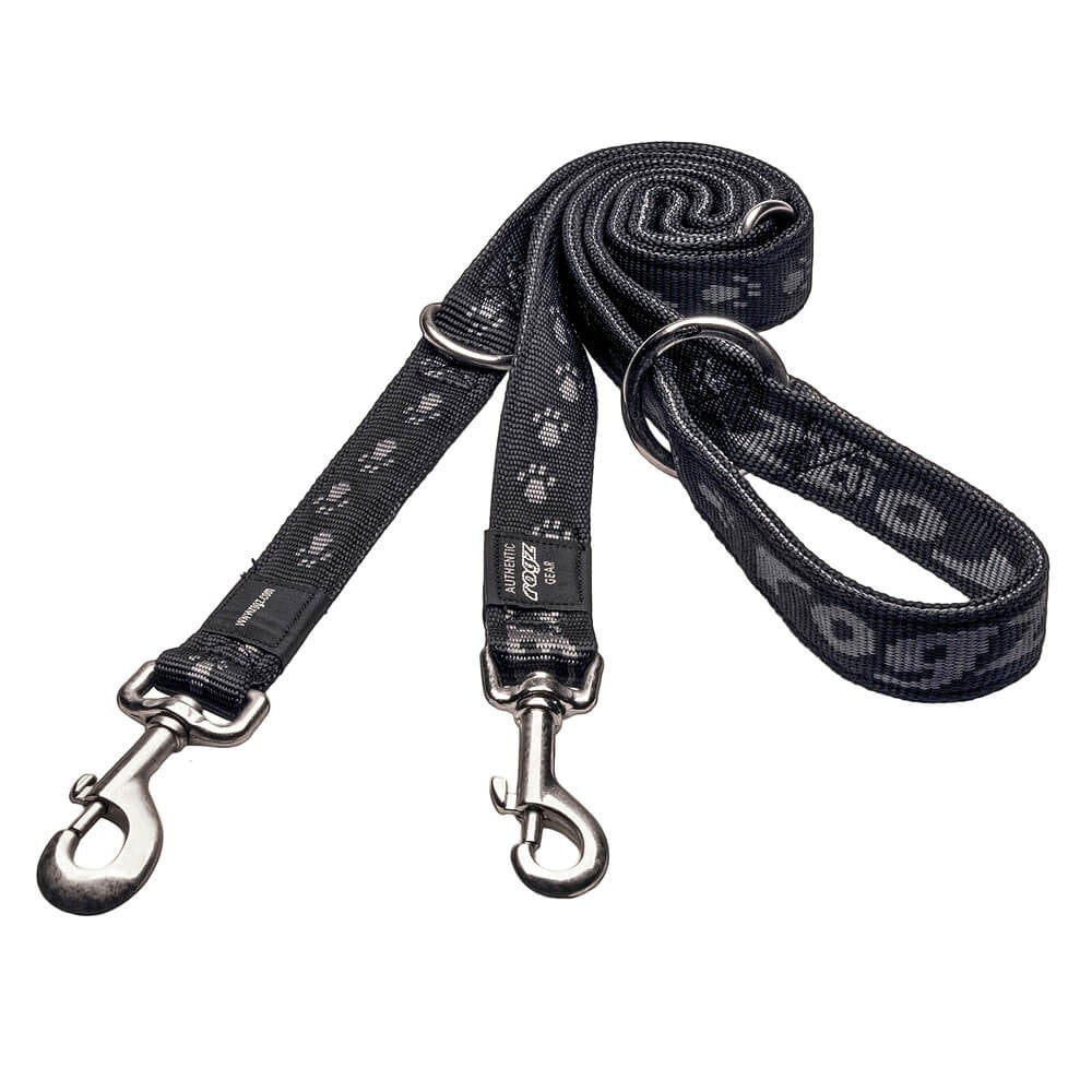 rogz Alpinist Hundeleine schwarz, Länge bis 1.82m, Breite 17mm (1 Stk)