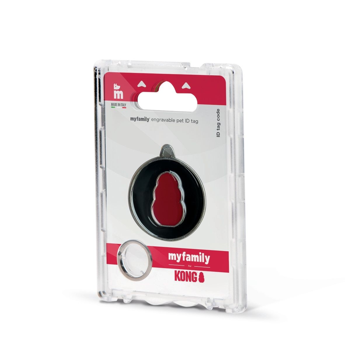 MyFamily Kong Classic Hunde-ID-Tag schwarz​/​rot (1 Stk)