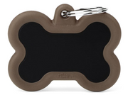MyFamily Black Bone Alu ID-Hundetag braun, 4.9x3.6cm (1 Stk)