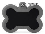 MyFamily Black Bone Alu ID-Hundetag grau, 4.9x3.6cm (1 Stk)