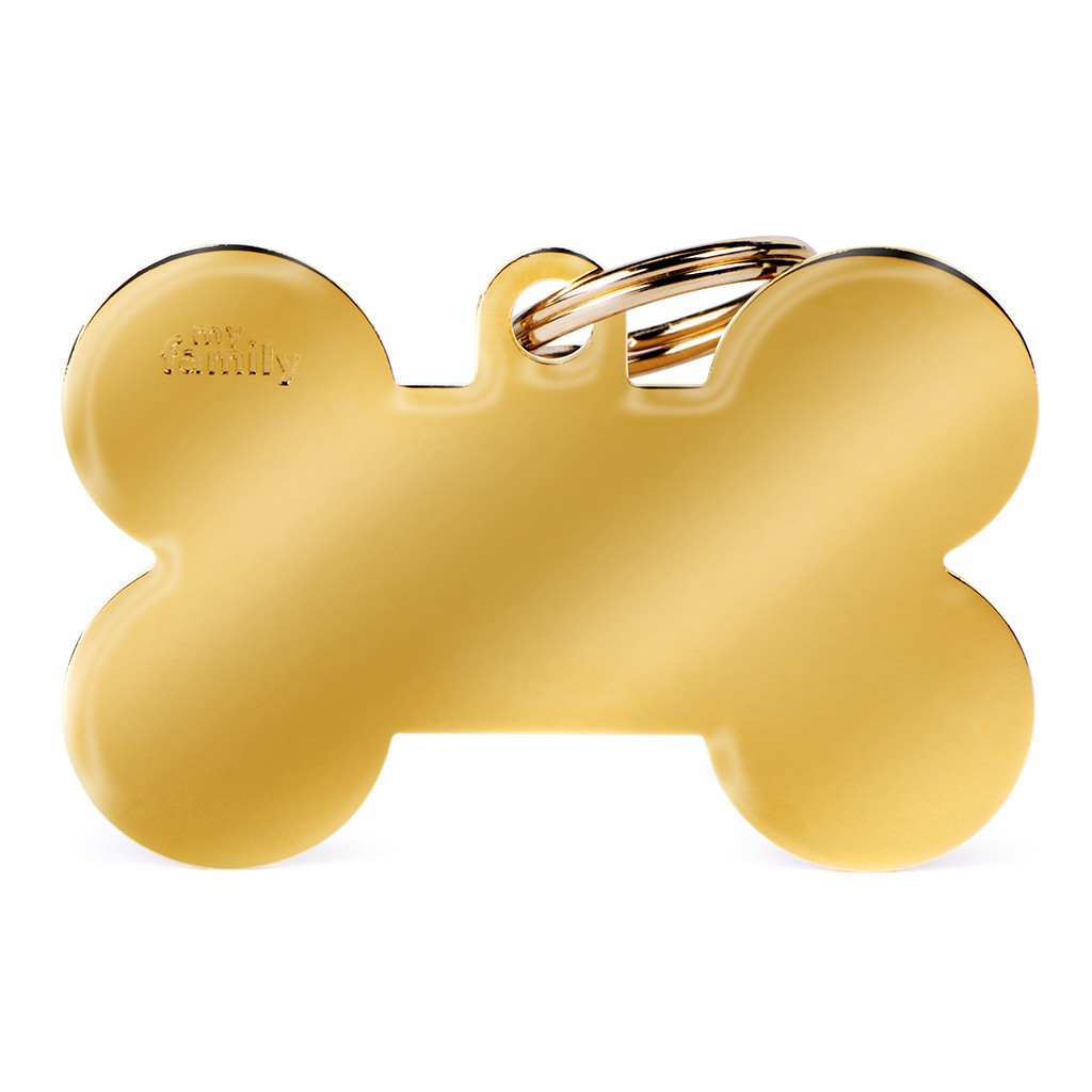 MyFamily Bone Golden Brass ID-Hundetag gold, 4.8x3.1cm (1 Stk)
