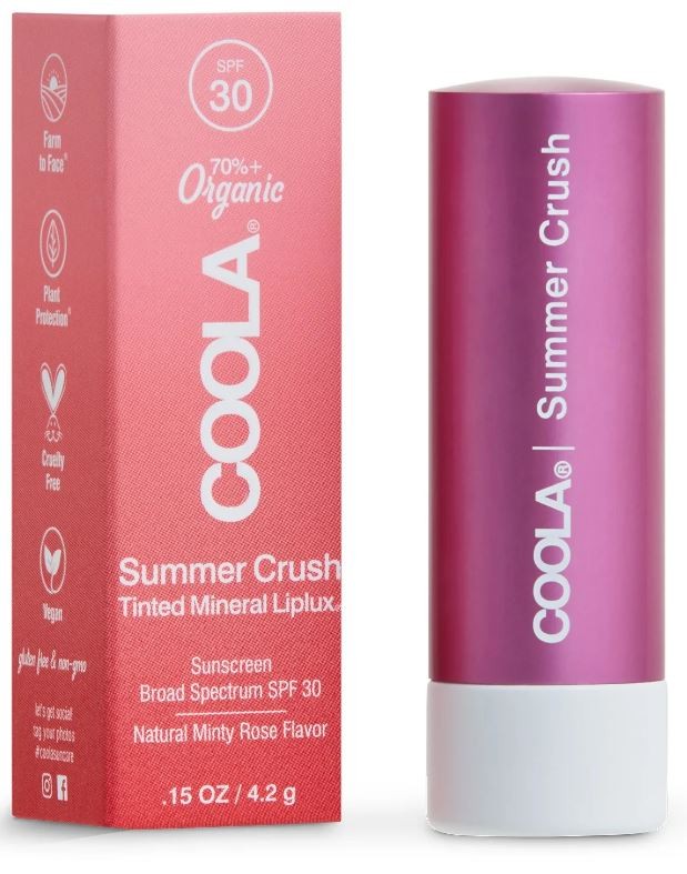 Coola Mineral Liplux Organic Tinted Lip Balm Sunscreen SPF30 Summer Crush (4.2g)