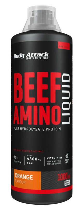Body Attack Beef Amino Liquid Orange (1000ml)