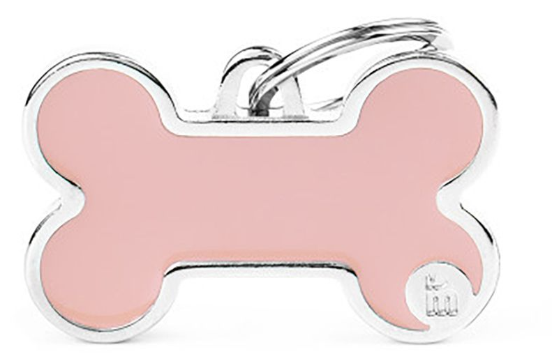 MyFamily Bone Logo ID-Hundetag pink, 3.8x2.4cm (1 Stk)