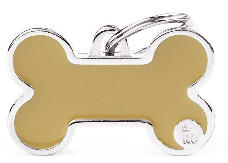 MyFamily Bone Logo ID-Hundetag braun, 3.8x2.4cm (1 Stk)