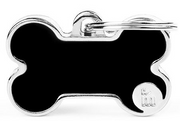 MyFamily Bone Logo ID-Hundetag schwarz, 2.9x2cm (1 Stk)