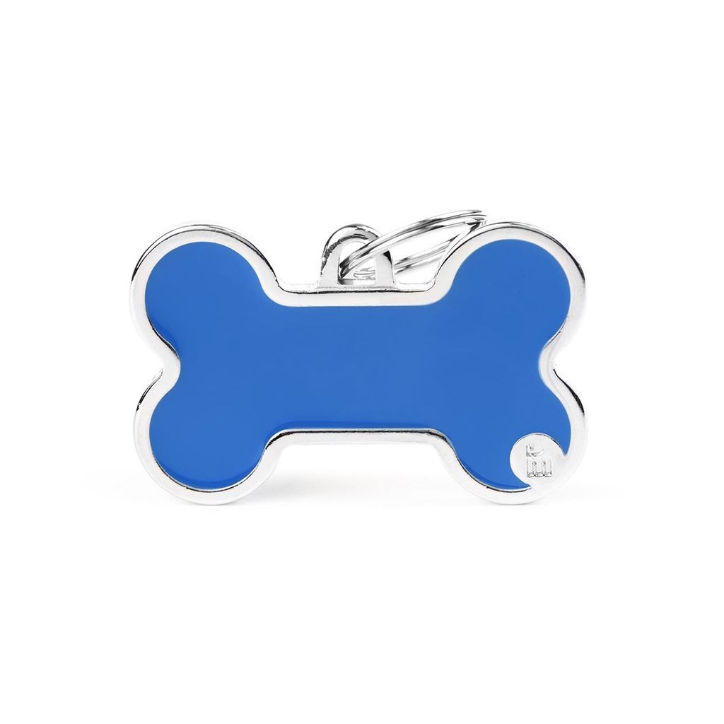 MyFamily Bone Logo ID-Hundetag blau, 4.8x3.1cm (1 Stk)