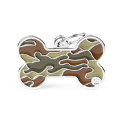 MyFamily Bone Camouflage ID-Hundetag grün, 3.8x2.4cm (1 Stk)