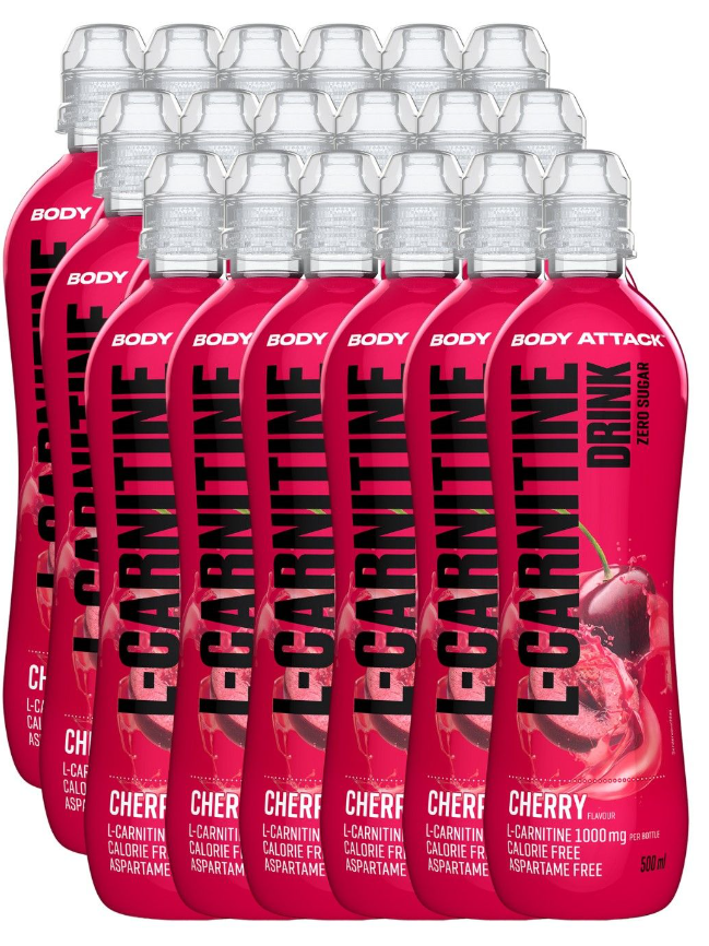 Body Attack L-Carnitine Drink Cherry (18x500ml)