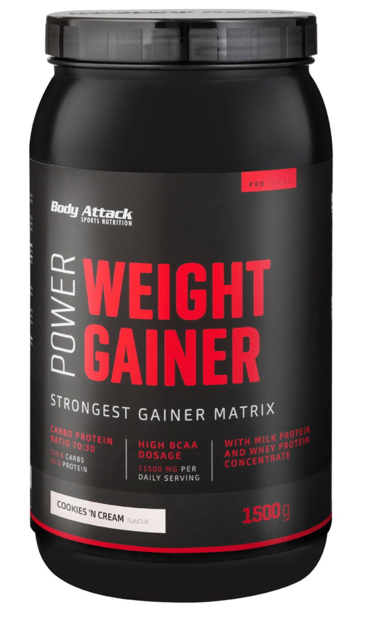 Body Attack Power Weight Gainer Cookies'n Cream (1500g)